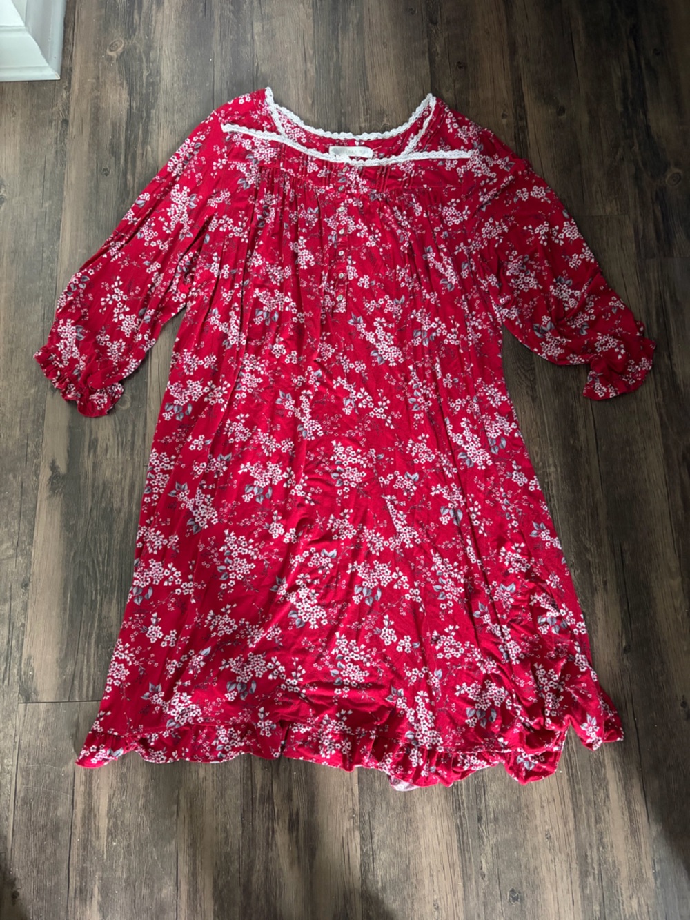 Eileen West Red Night Gown 1X